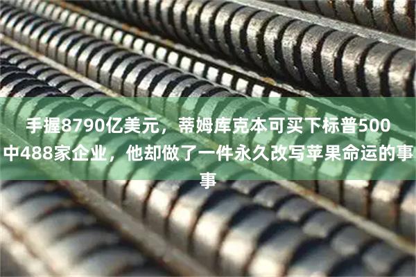 手握8790亿美元,蒂姆库克本可买下标普500中488家企业,他却做了一件永久改写苹果命运的事